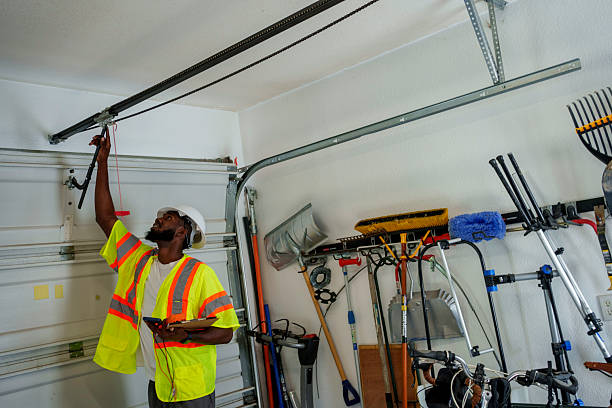 Professional Garage Door Panel Replacement technician working in Woodsboro, TX